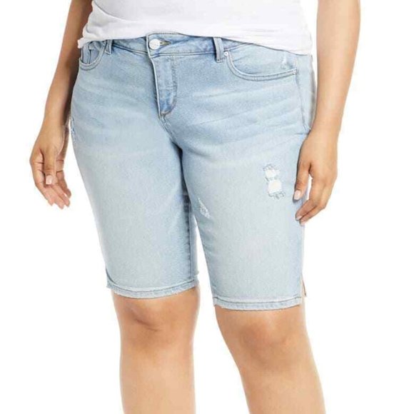 Slink Jeans 20W Sabrina Bermuda Denim Shorts - Picture 1 of 9